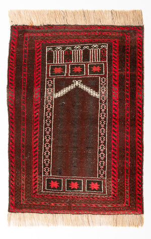 Baluch tapijt - 147 x 97 cm - donkerrood