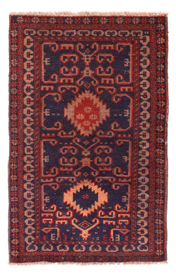 Baluch tapijt - 120 x 60 cm - bordeauxrood