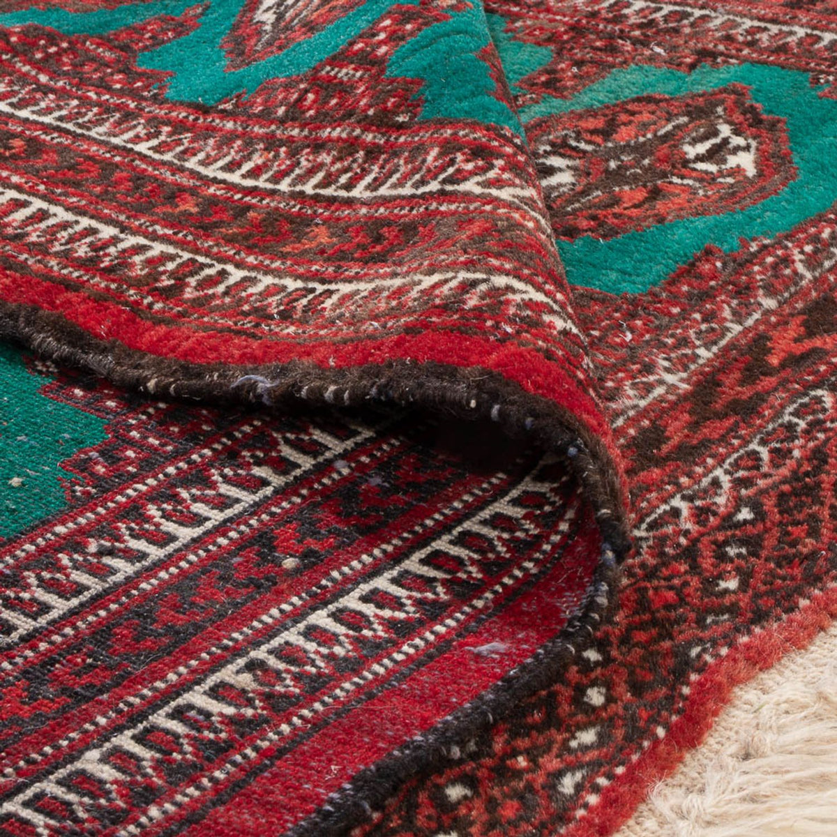 Turkaman tapijt - 117 x 95 cm - veelkleurig